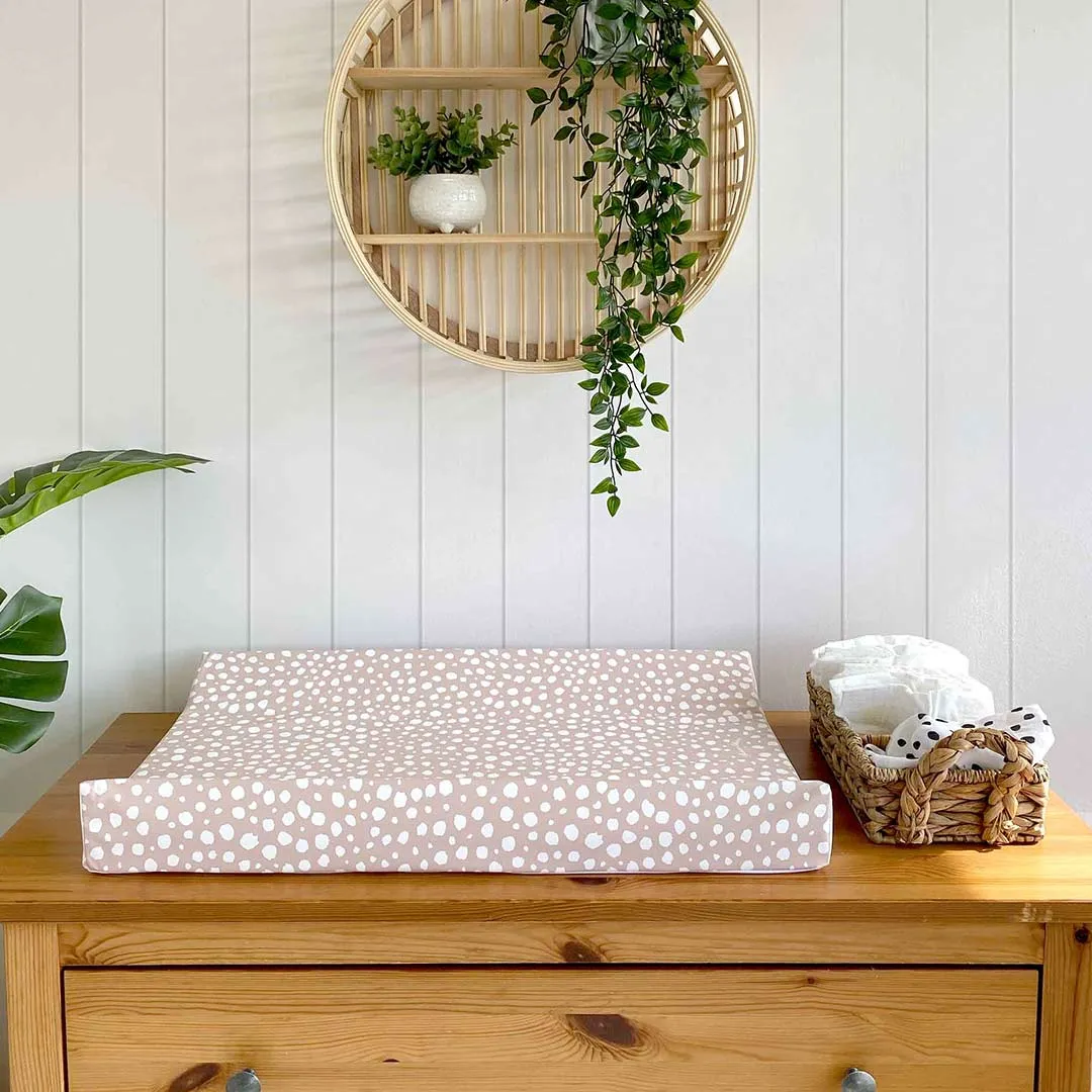 Mama Shack Anti Roll Changing Mat - Rose Spotty