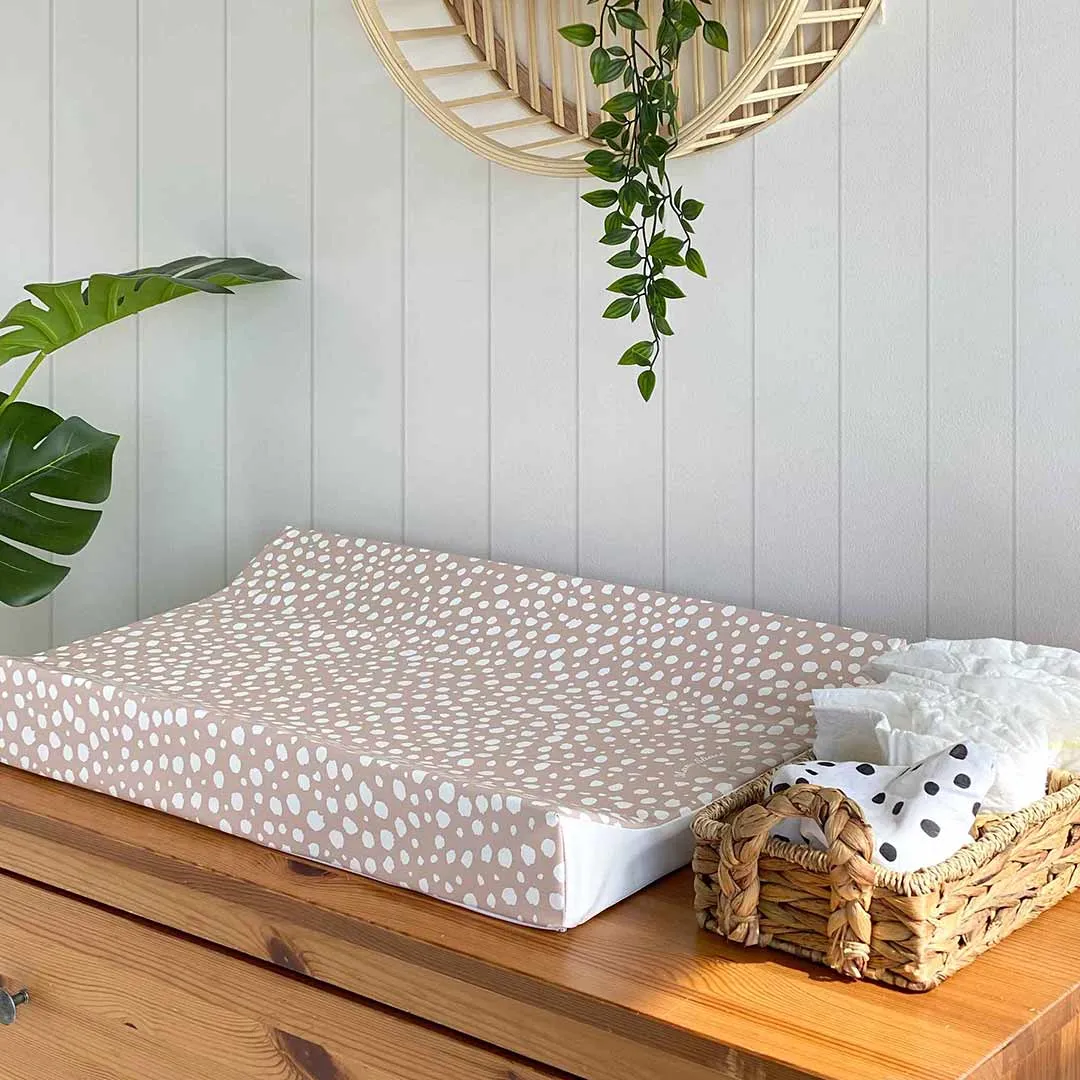 Mama Shack Anti Roll Changing Mat - Rose Spotty
