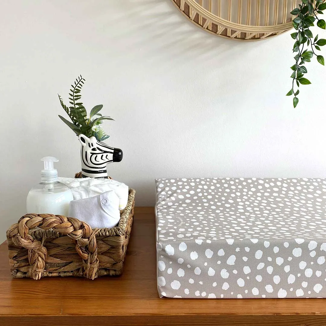 Mama Shack Anti Roll Changing Mat - Taupe Spotty