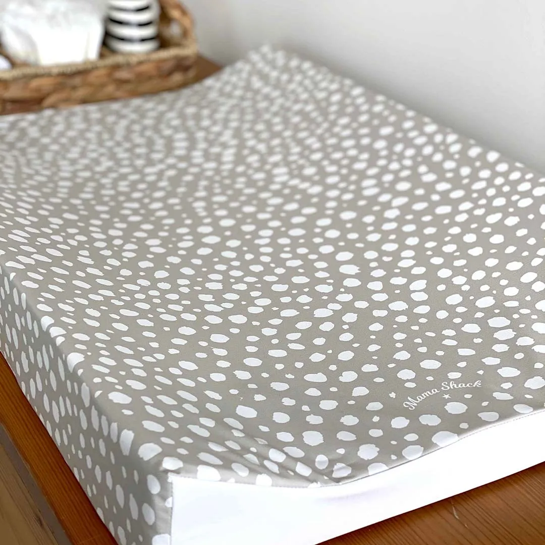 Mama Shack Anti Roll Changing Mat - Taupe Spotty