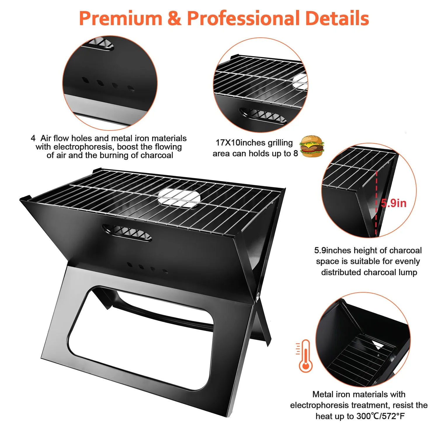 Portable Charcoal BBQ Grill
