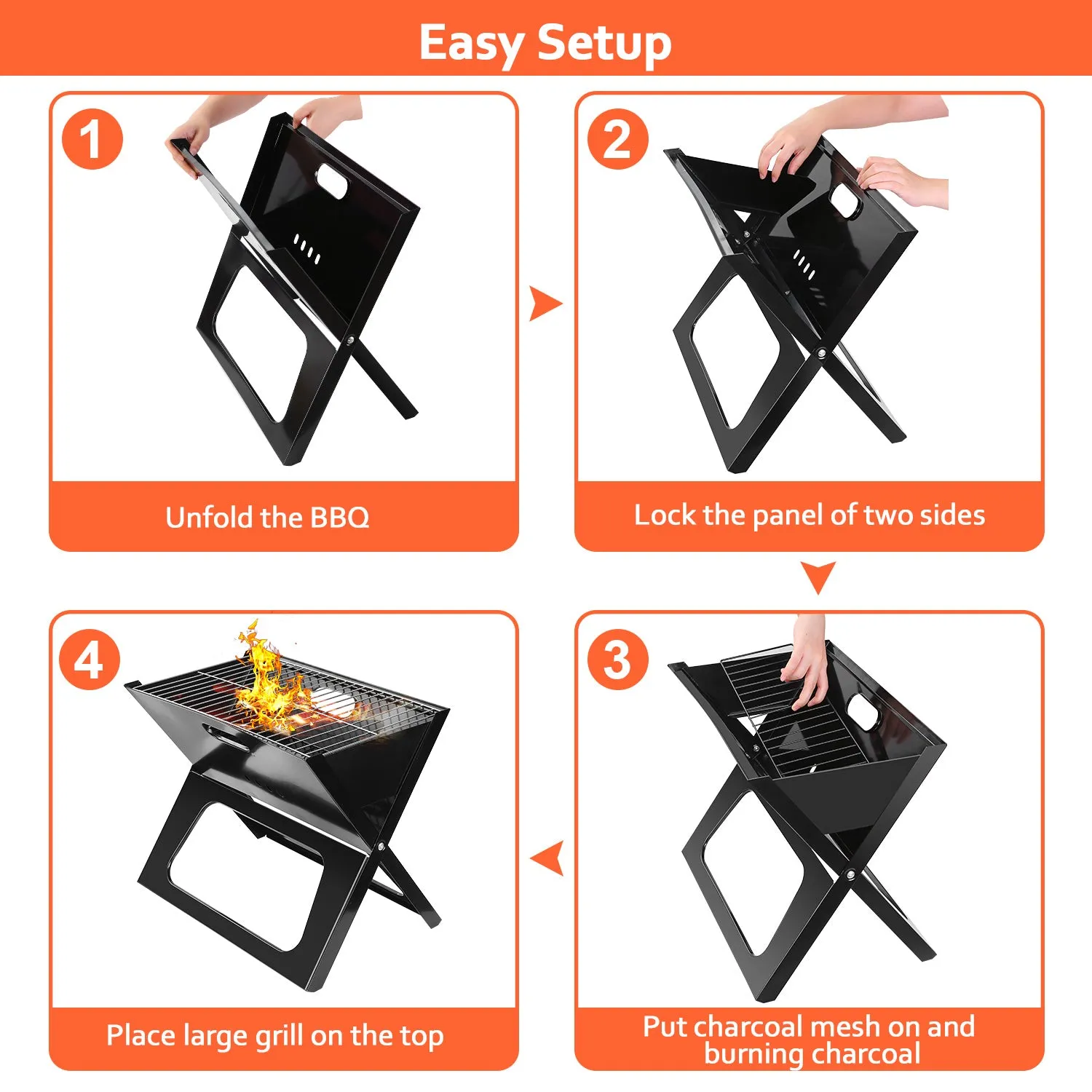 Portable Charcoal BBQ Grill