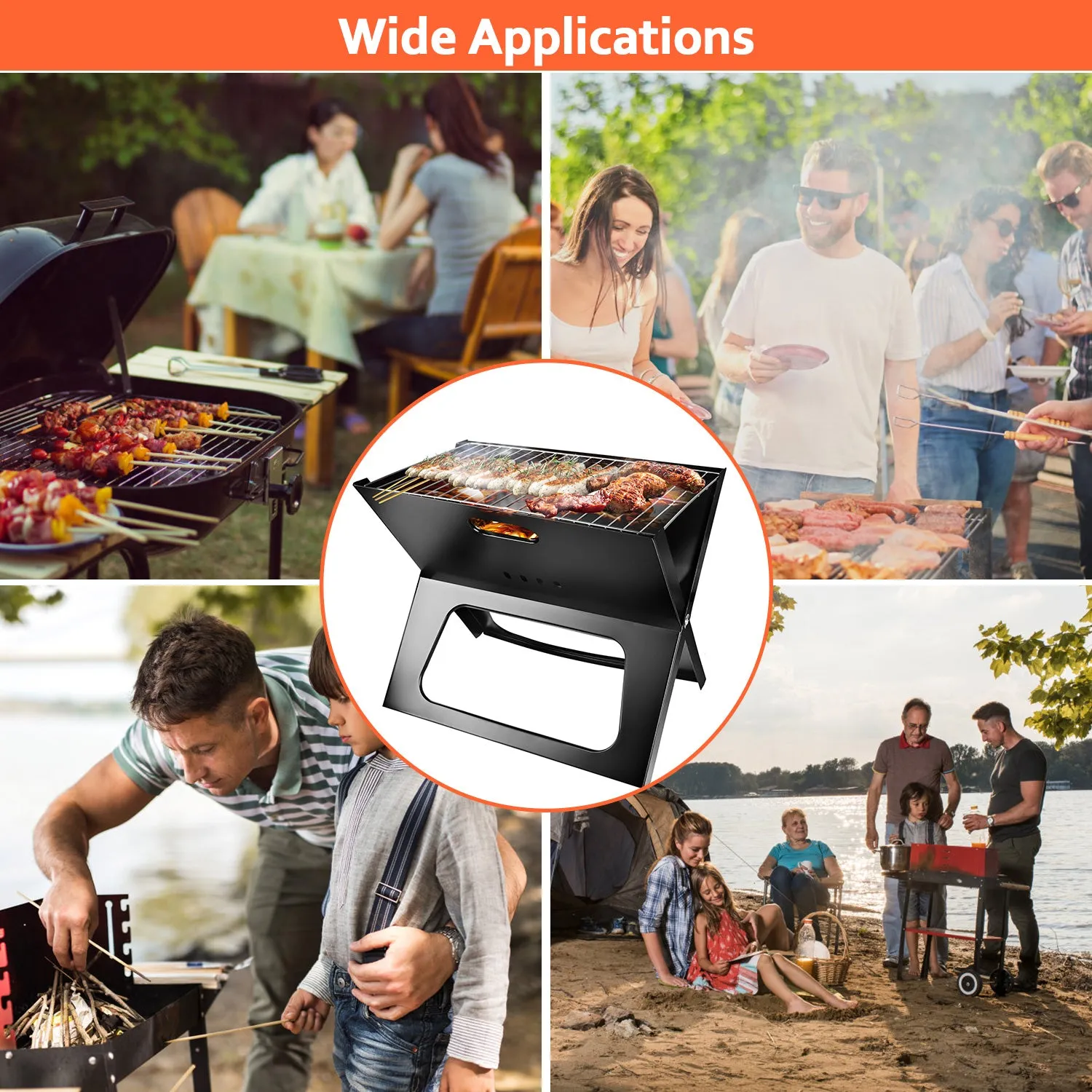 Portable Charcoal BBQ Grill
