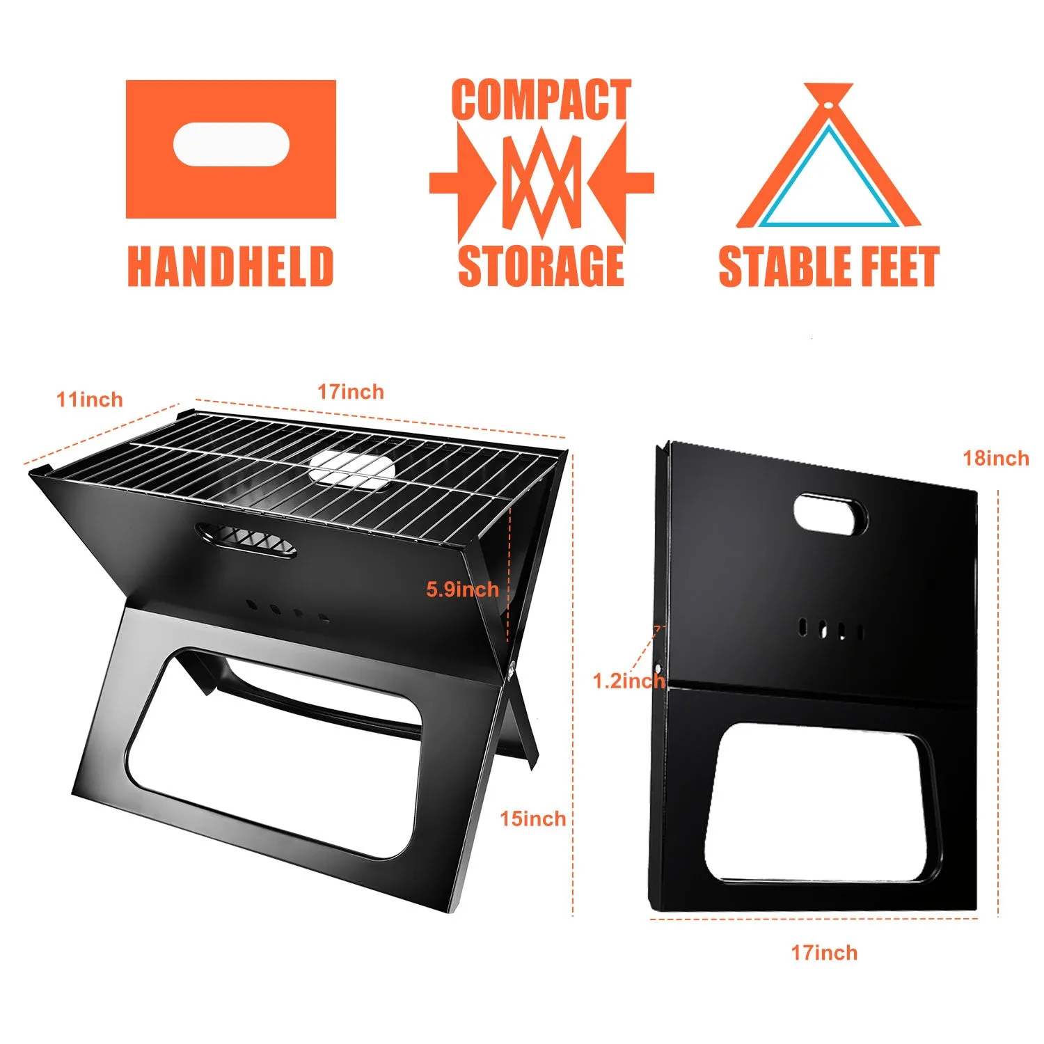 Portable Charcoal BBQ Grill