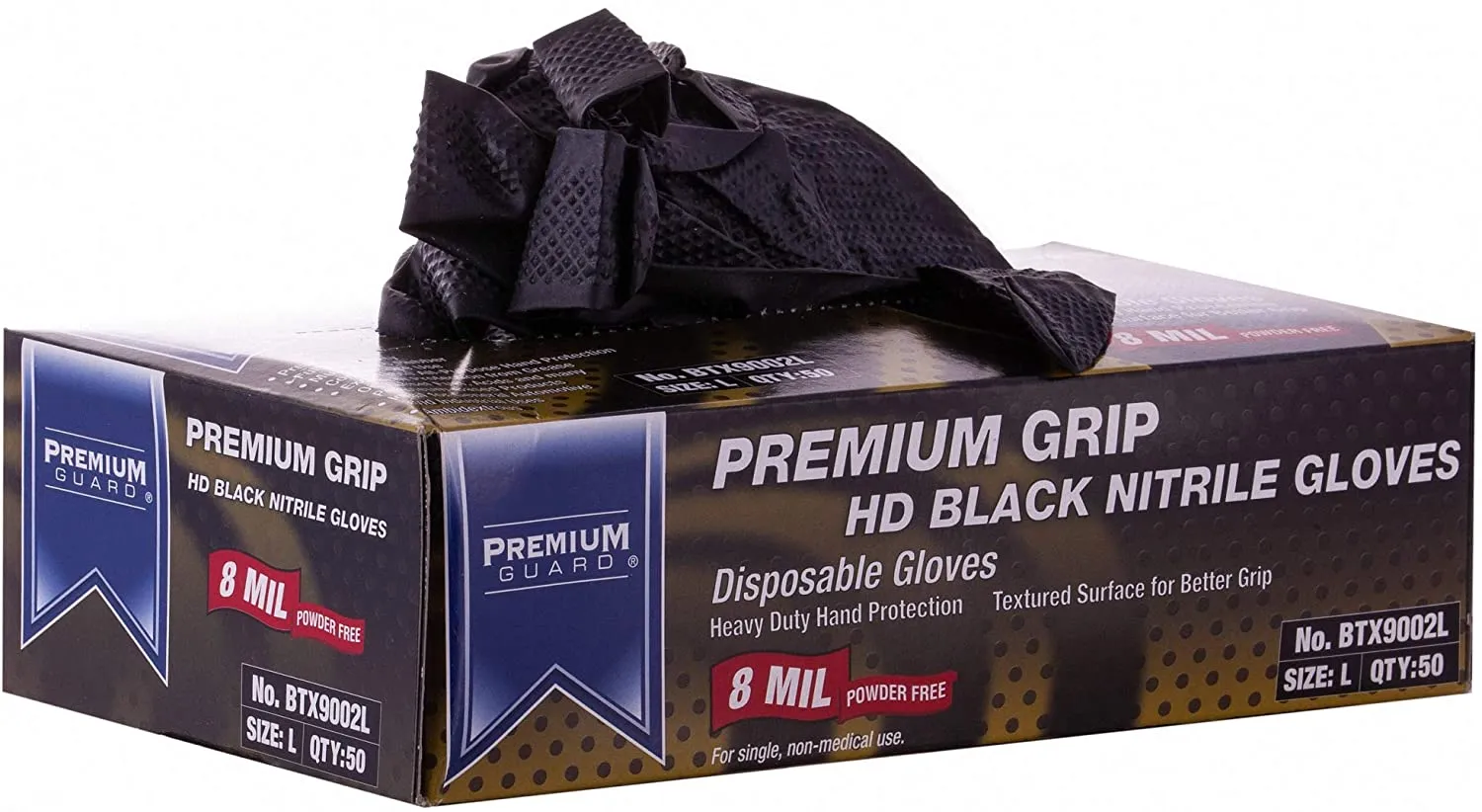 Premium Guard - Nitrile Grip Gloves BTX9002, 50 Gloves per Box