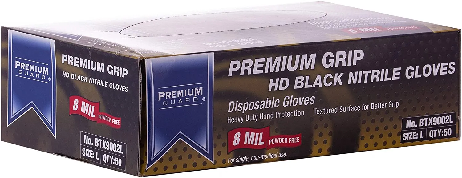 Premium Guard - Nitrile Grip Gloves BTX9002, 50 Gloves per Box