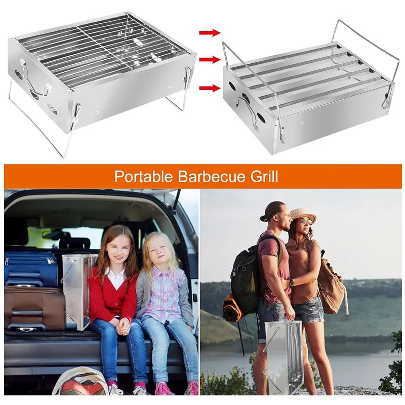 Stainless Steel Foldable Barbecue Picnic Grill -007