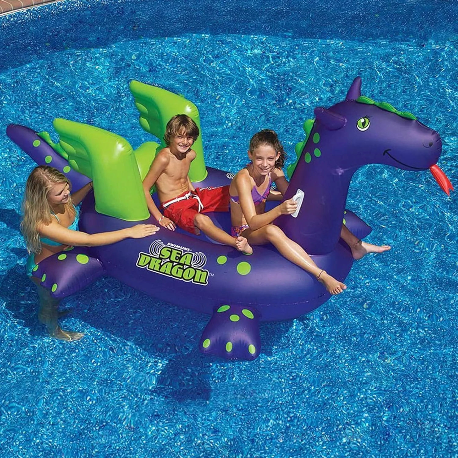 SWIMLINE Original 90701 Inflatable Golden Goose Pool Float | Luxury Ride-On Raft with Stable Wings & Legs |Lounge Floatie Great for Poolside Lounging & Summer Fun