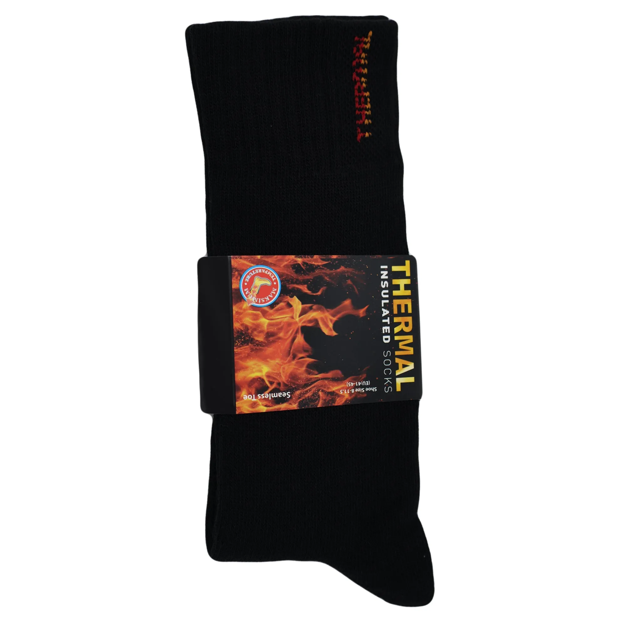 Thermal Insulated Socks for Men Seamless Toe Reinforced Heel Size 8-11.5 3 Pairs