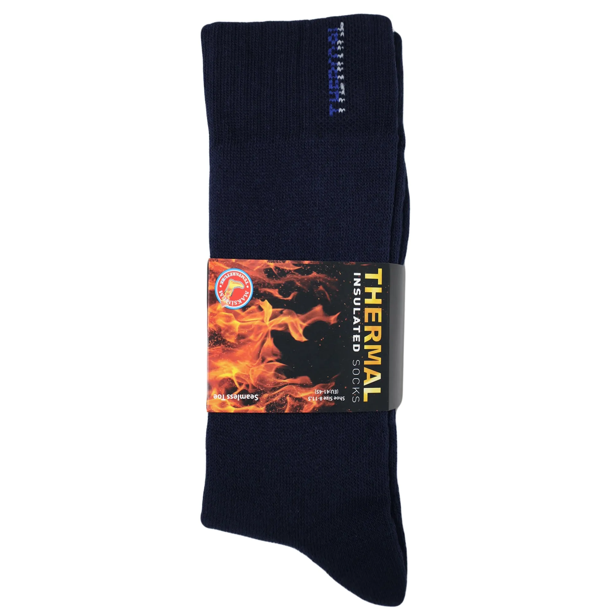Thermal Insulated Socks for Men Seamless Toe Reinforced Heel Size 8-11.5 3 Pairs