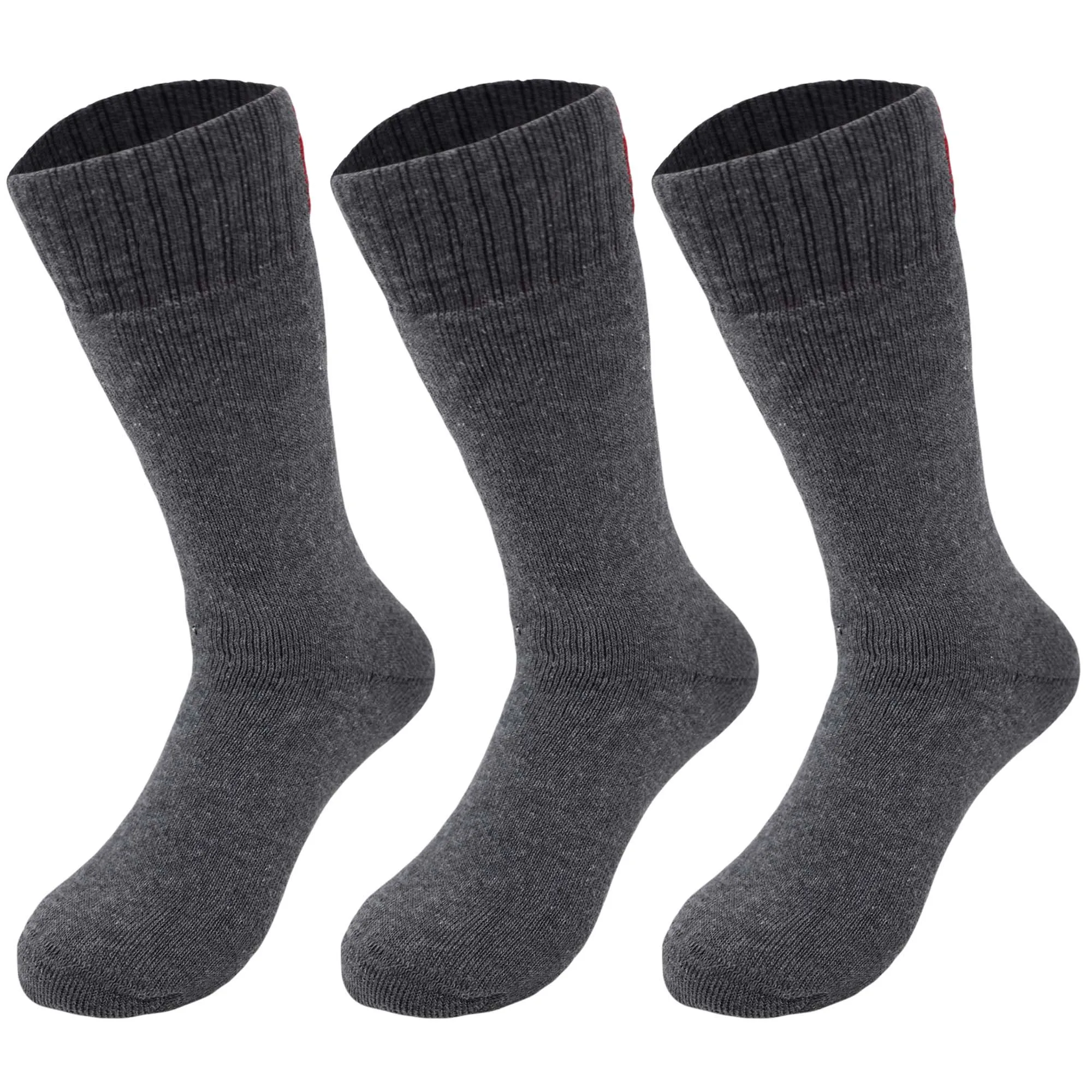 Thermal Insulated Socks for Men Seamless Toe Reinforced Heel Size 8-11.5 3 Pairs