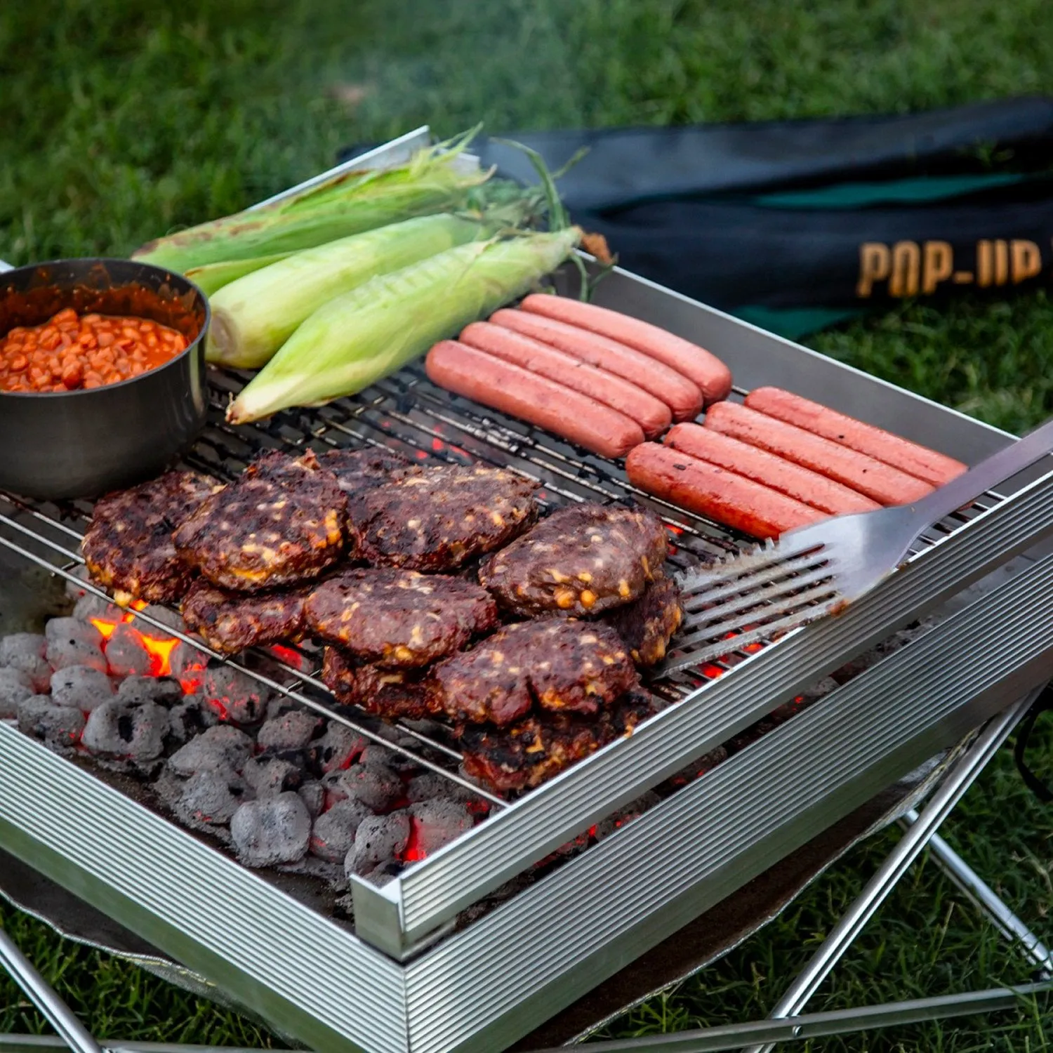 Tri-Fold Grill Grate for Fireside Pop-up Pit