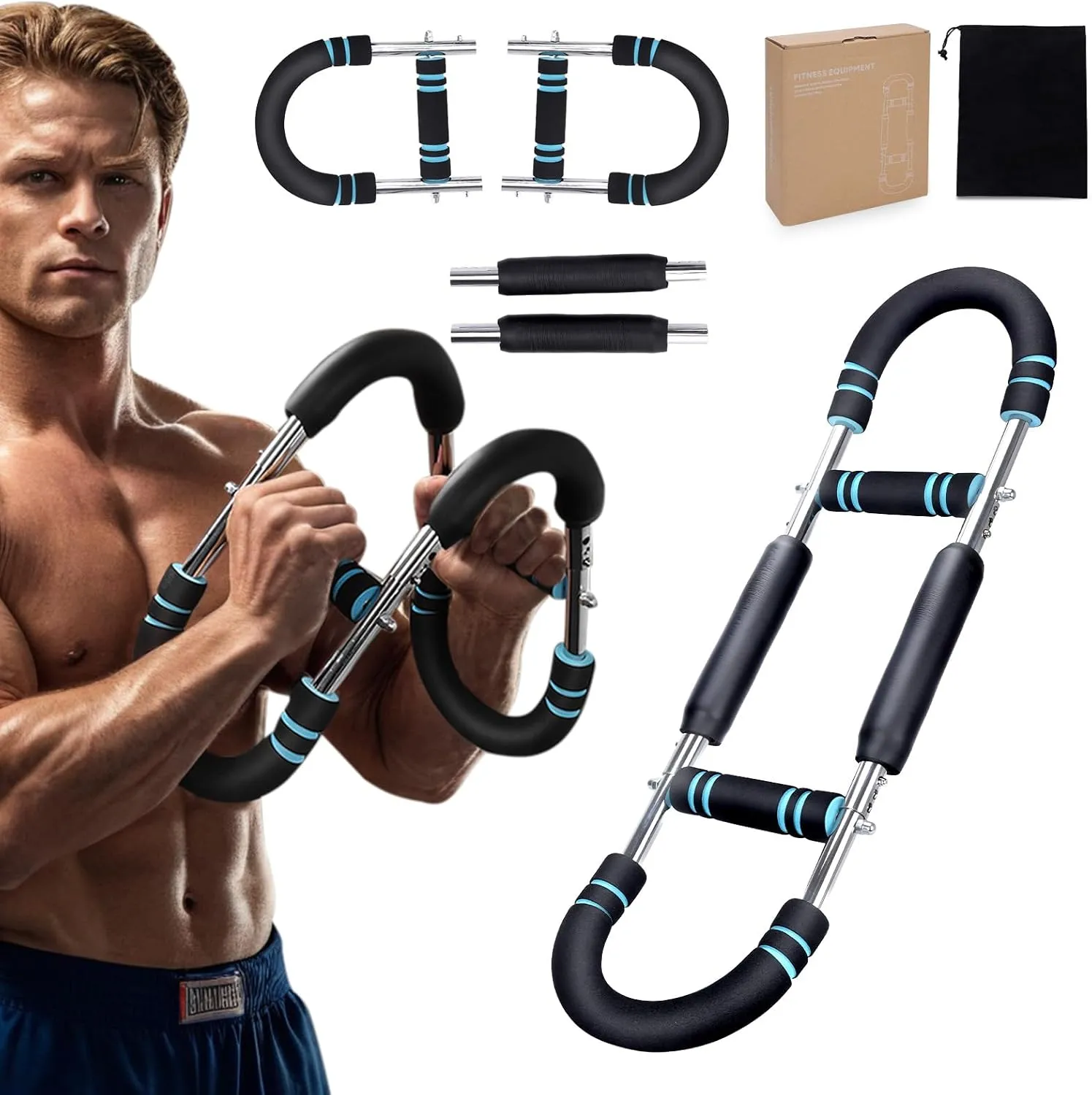 Twister Arm Trainer - Adjustable Chest Workout Equipment & Full-Body Trainer | 3 Resistance Levels, Ergonomic Spring Resistance Exercise Tool for Home/Gym, Arm & Forearm Strengthener