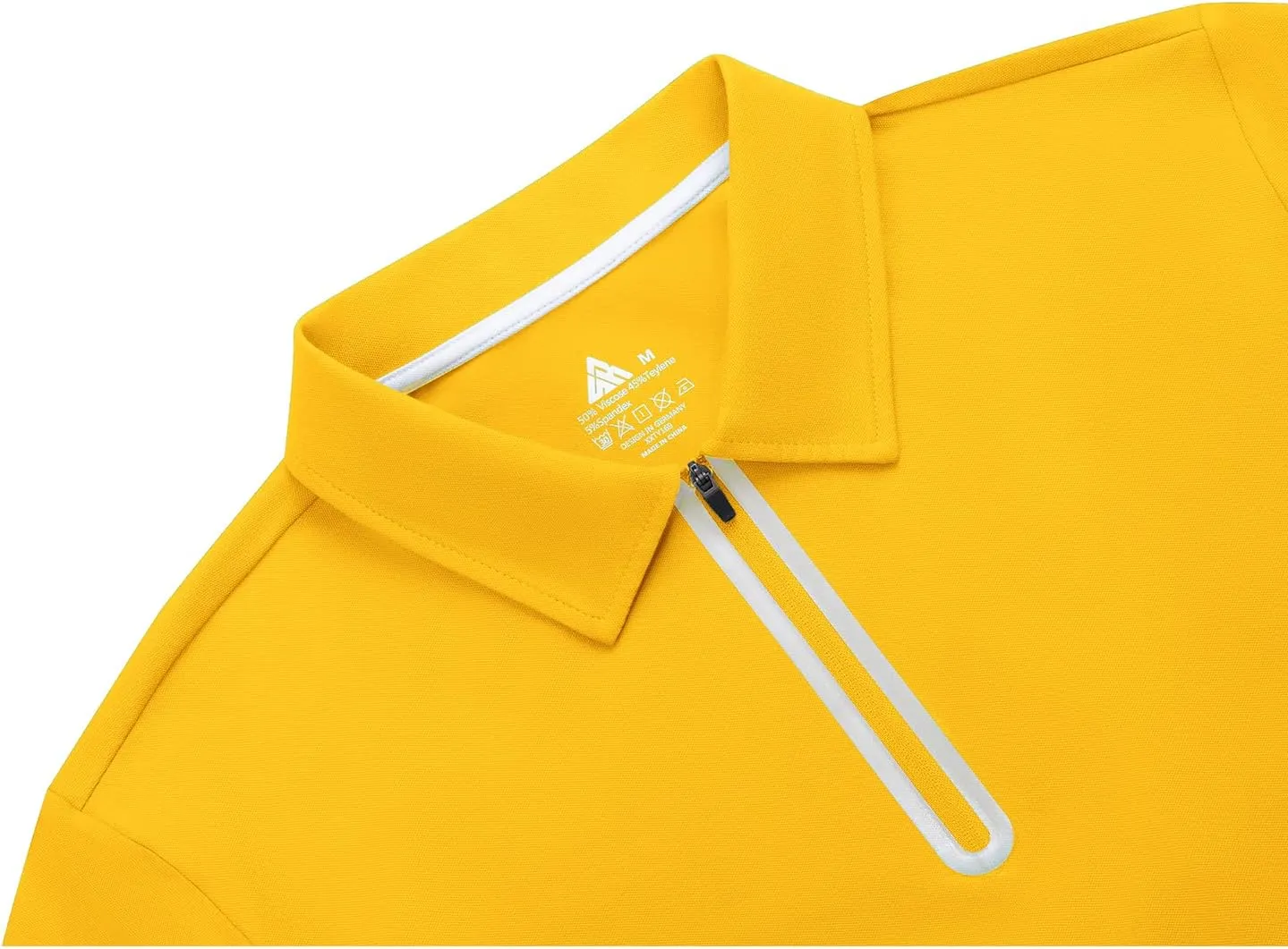 V VALANCH Mens Zipper Polo Shirts Short Sleeve Moisture Wicking Outdoor Golf Shirt Collared Athletic Tennis Polo