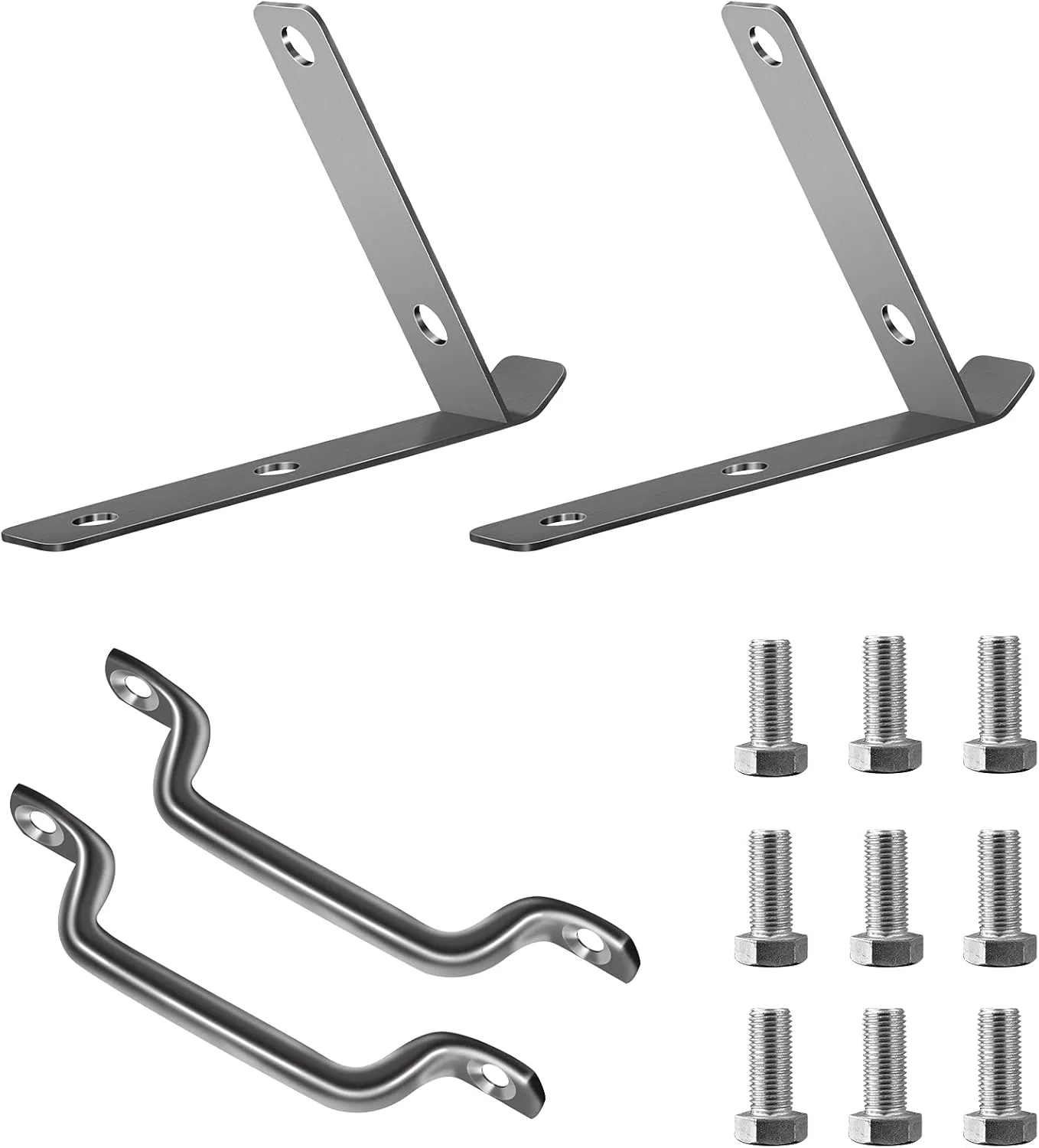 VEVOR Removable Dock Ladder 3/4/5 Steps, 350/500lbs Load Capacity, Aluminum Swim Ladders, Pontoon Boat Ladder with Nonslip Design for Lake, Marine Boarding, Pool