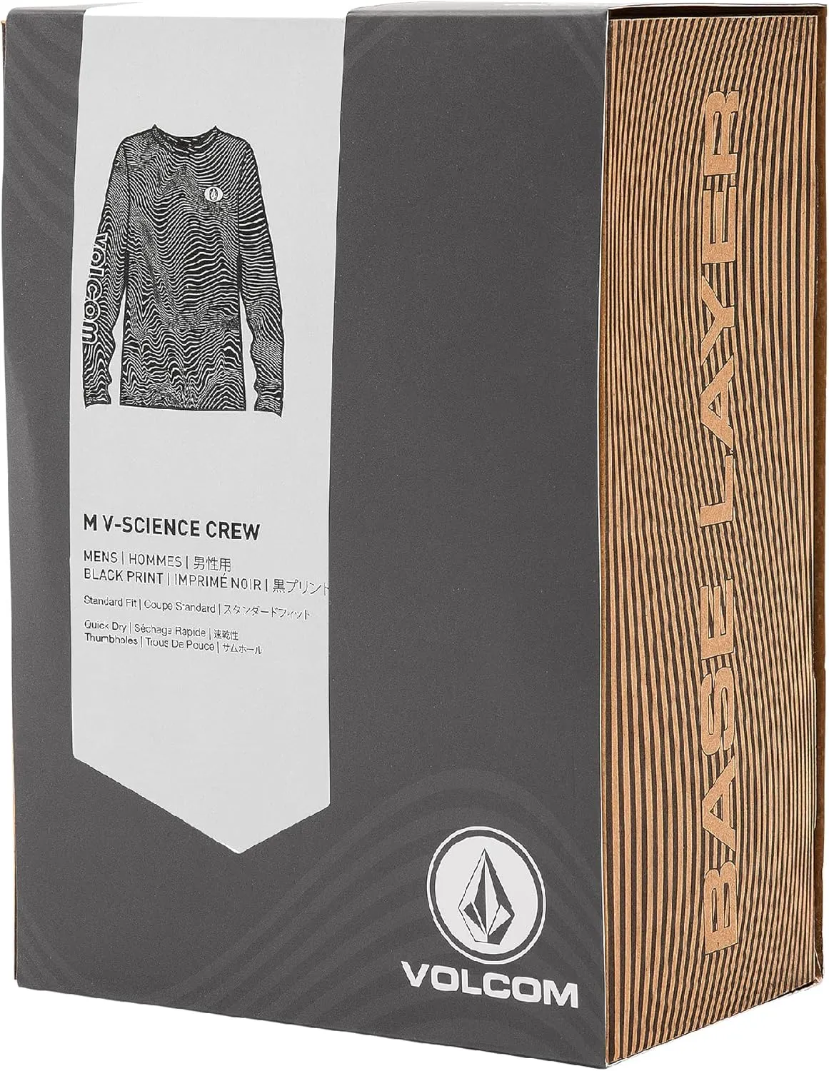 Volcom Men's V-Science Midweight Thermal Base Layer Long Sleeve Shirt