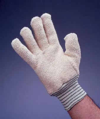 Wells Lamont Large White Heavy Weight Terry Cloth Cut And Sewn Unlined Ambidextrous Heat Resistant Glove With Knitwrist (144 Pair Per Case)