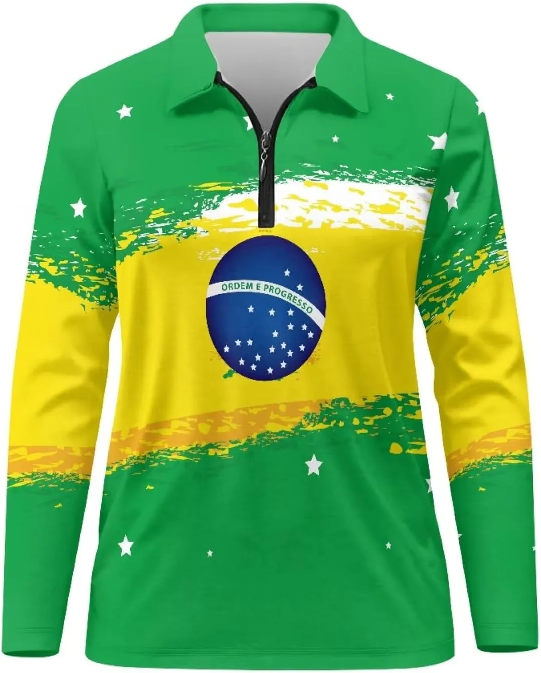 Women's Golf Polo Shirts Long Sleeve V Neck Tennis Shirt Quarter Zip Pullover Running Tops for Ladies XS-XXL